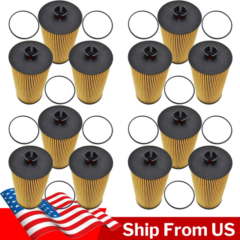 Engine Oil Filter, Qty :12, For Ford F-350 Super Duty 03-2007 6.0L 08-2010 6.4L