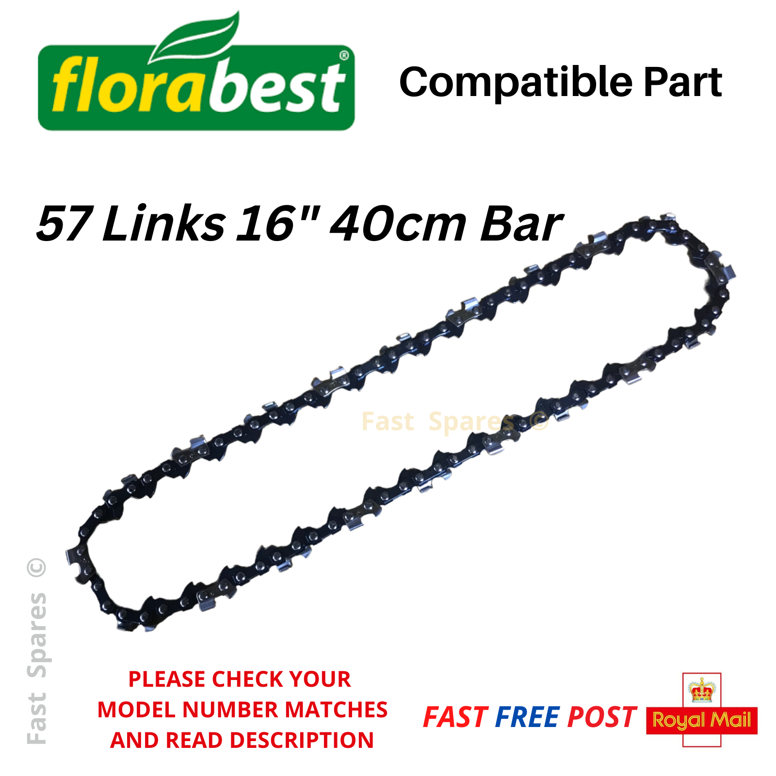 FLORABEST FKS 2200 D2 Chainsaw Chain 57 Links 40cm 16 Bar 91PJ057X FAST POST eBay