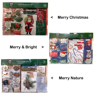 Members Mark 32-Piece Holiday-Themed Assorted Gift Packaging Bundle