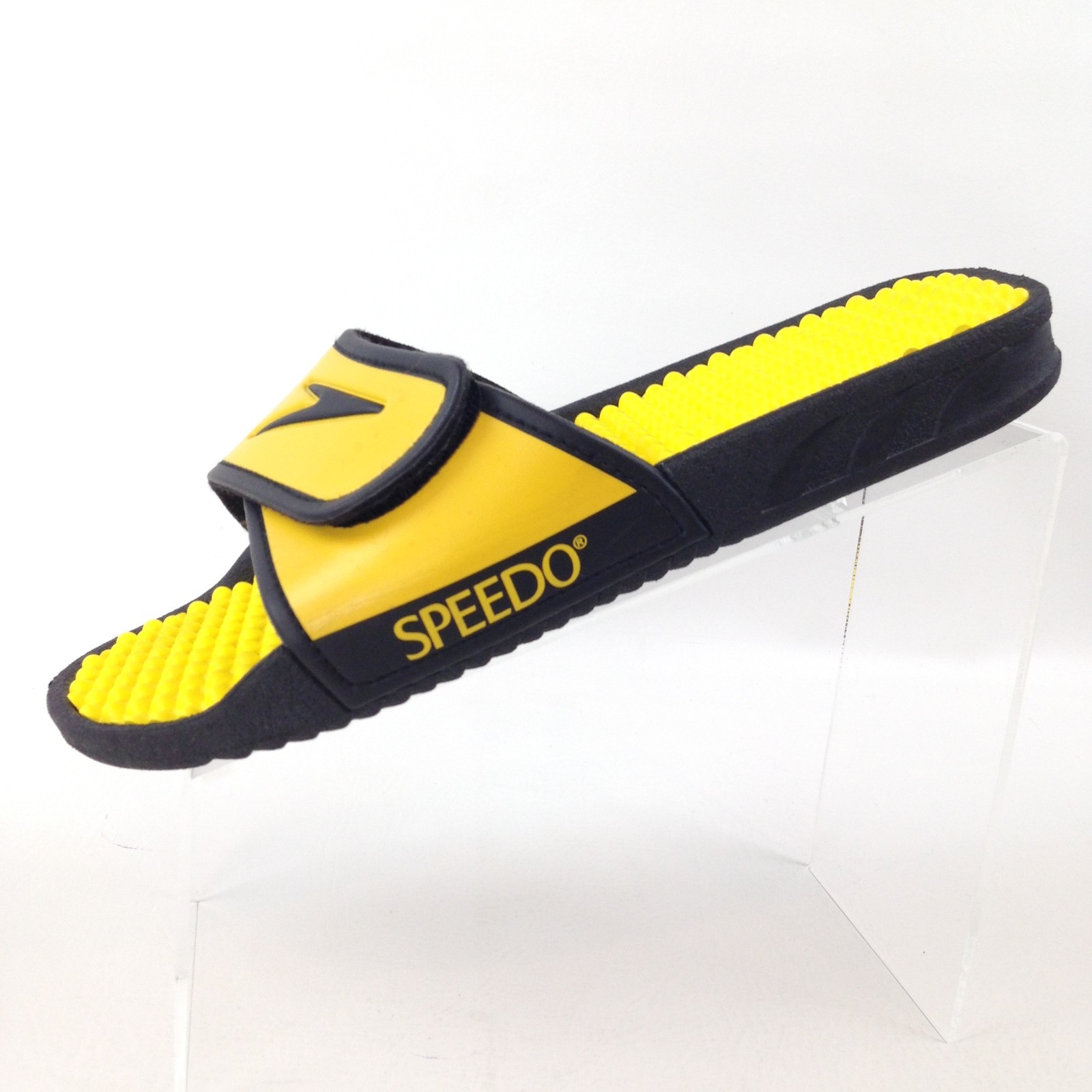 Speedo Sandals Mens Slide Slip On Sport Swimming Sz Mens 8-9 Womens 10-11 Yellow