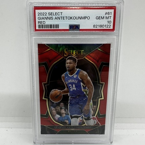 その他 /75 PSA10 GIANNIS ANTETOKOUNMPO [POP 8] 2022 Select Giannis Antetokounmpo Red /199 PSA 10 Gem Mint