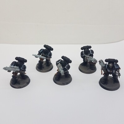 Warhammer 40k- IRON HANDS INTERCESSORS 5x Models Built, Painted #1d