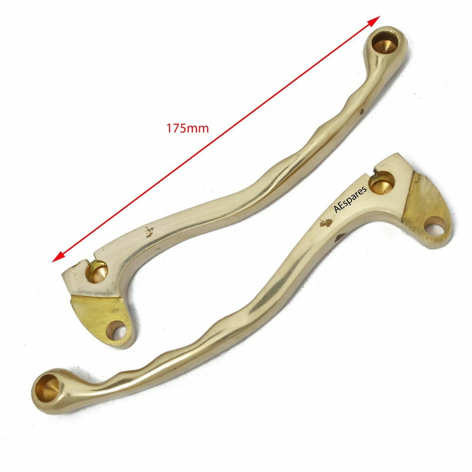 Fits Royal Enfield Early  Brass Brake & Clutch Lever Set 7/8" Handel Bar 