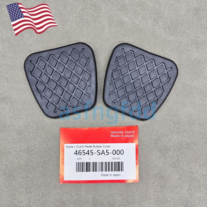 Oem 2x Brake Clutch Pedal Rubber Cover Pads For Honda Civic Accord Acura
