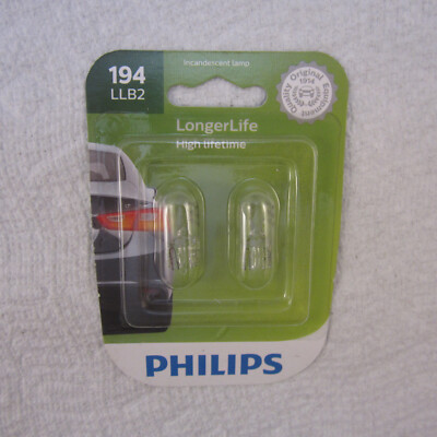 Philips LongerLife 194 14V Two Bulbs Front Side Parking Light  original style