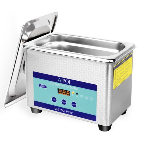 800ML Commercial Ultrasonic Cleaner Industry w/Timer Jewelry Ring Parts Glasses