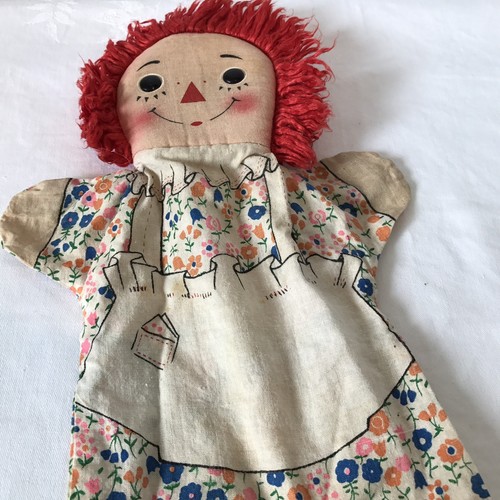 Raggedy Ann Doll Hand Puppet Toy Pretend Play Soft Fabric Kids Easter Gift Idea