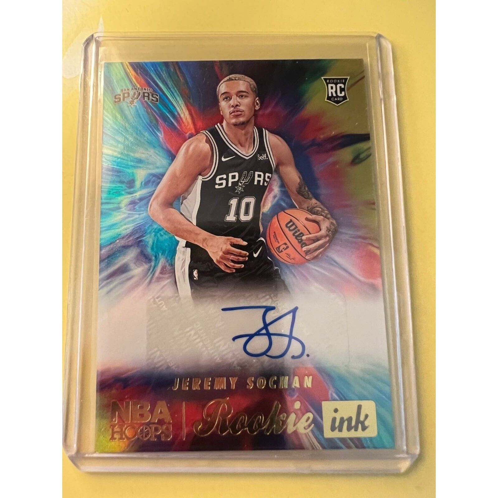 2022-23 Panini NBA Hoops Jeremy Sochan Rookie Ink RC Auto 2022-23 Panini NBA Hoops Jeremy Sochan Rookie Ink RC Auto