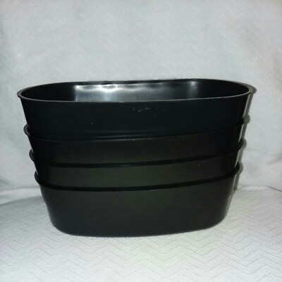 COOP CUPS 4- 32 OUNCE OBLONG BLACK NEW GREAT PRICE. CHICKENS RABBITS~ FARM LIFE