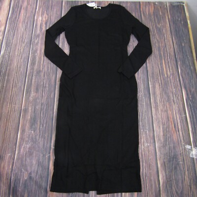 Marine Layer NEW NWT Womens Medium Black Lexi Turtleneck Midi Dress