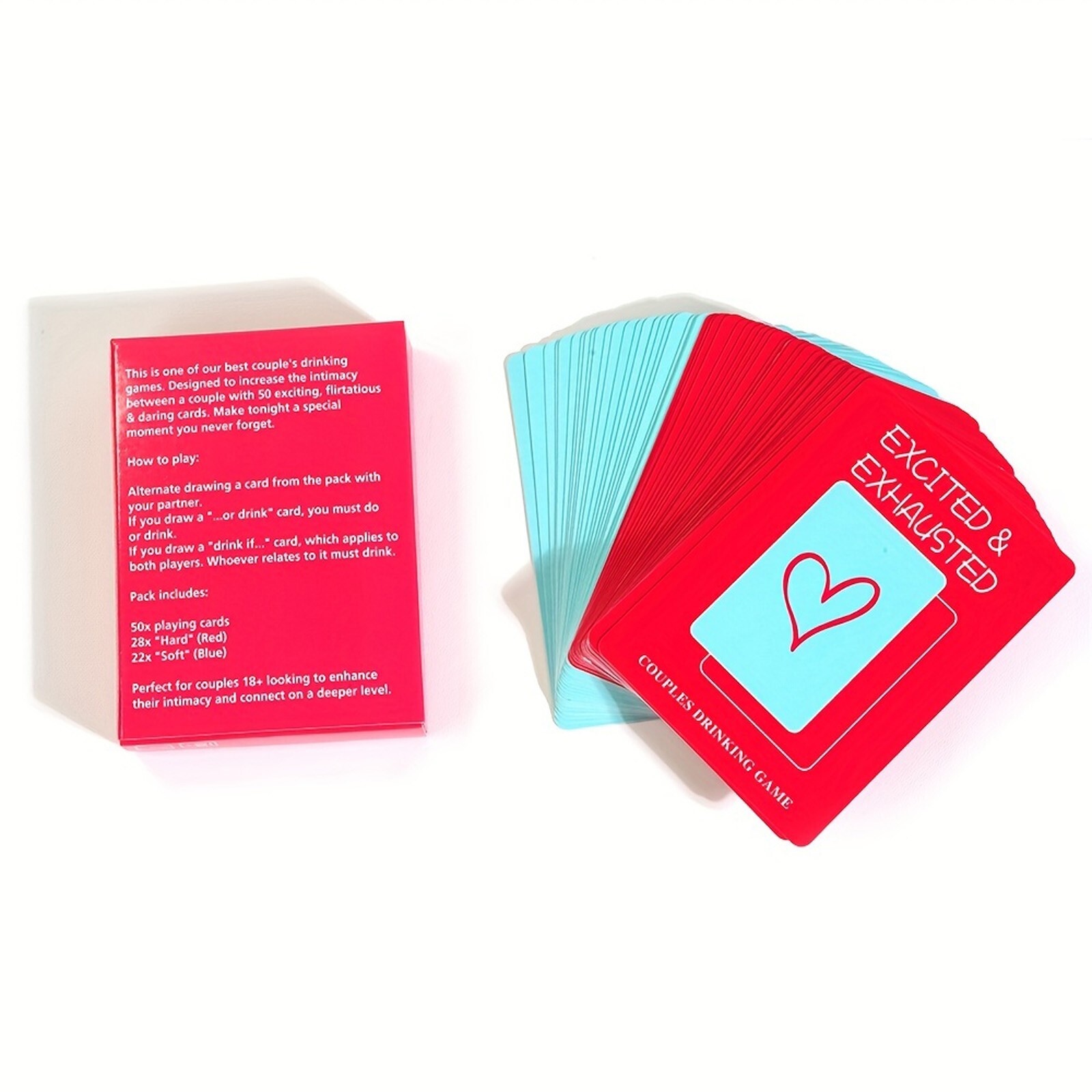 Adult Party Drinking Games Game Night  Couples Fun Nights(Excited And Exhausted)