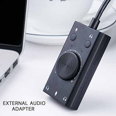 3Port USB Sound Card 7.1 Channel External Audio Adapter 3.5mm Stereo Headset Mic