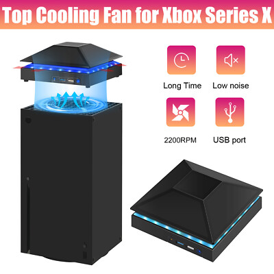 USB Cooling Fan for Xbox Series X Game Console RGB Cooler Accessories Low Noise