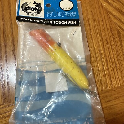 NOS Atom Bluefish Popper 85-KFB Special 7/8 Oz Yellow Red