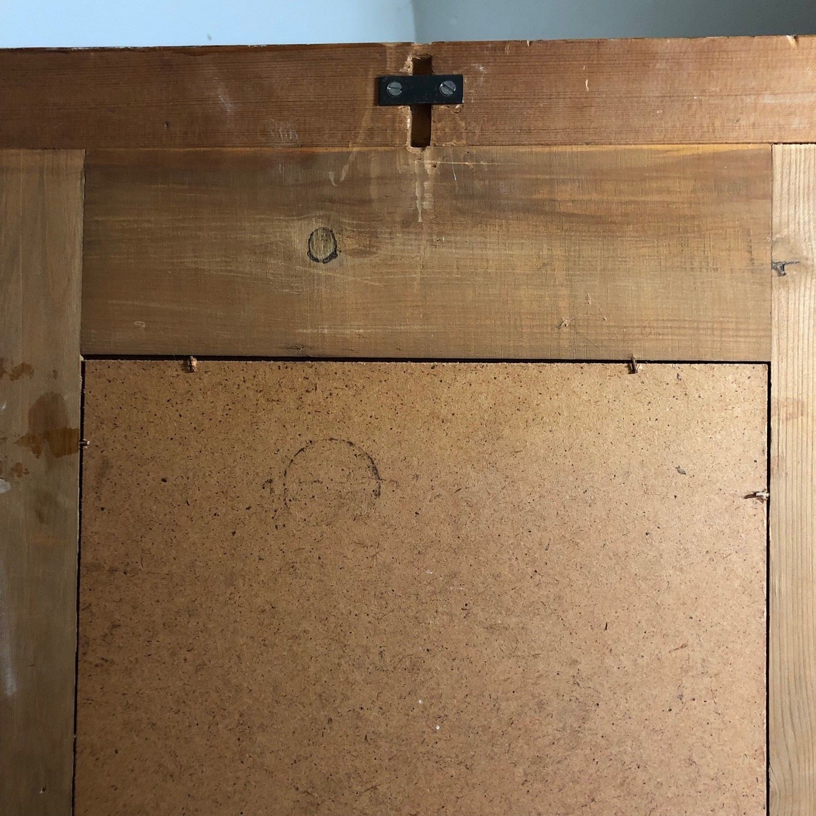 Vintage Trumeau Carved Yellow Pine Mirror, 19 x 36 * free shipping