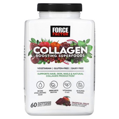 Collagen Boosting Superfoods, Тропические фрукты, 60 мягких жевательных таблеток Superfood