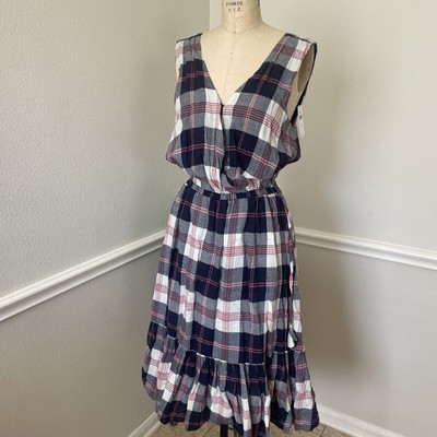 NWT New Anthropologie Dickens Plaid Dress by Isabella Sinclair Size Medium M