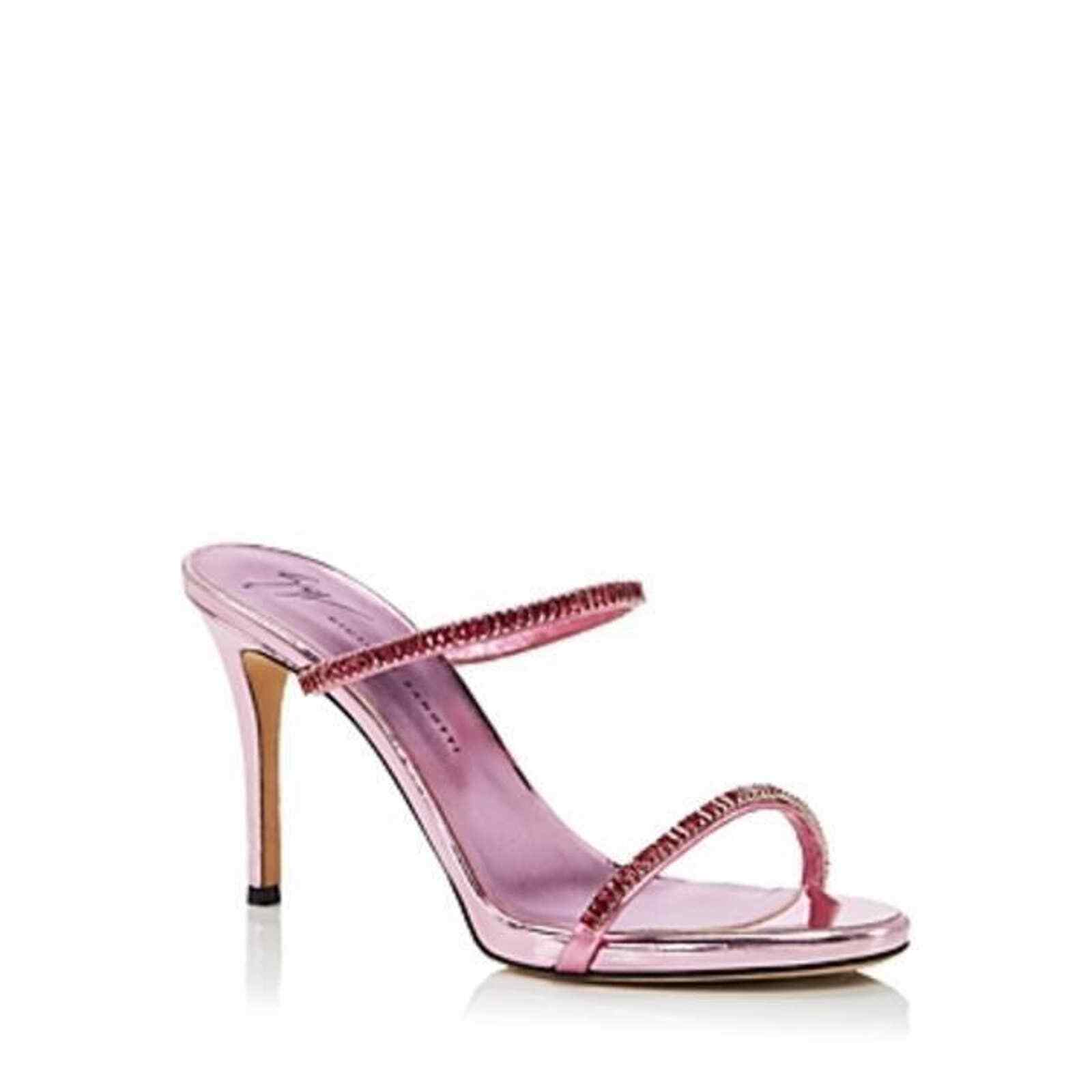 

Женские шлепанцы Giuseppe Zanotti с двойным ремешком и кристаллами 38 евро, США 8, Розовый