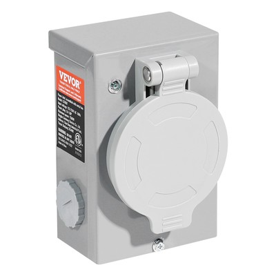 VEVOR 30 Amp Generator Cord and Power Inlet Box 40 FT NEMA L14-30P/L14-30R STW