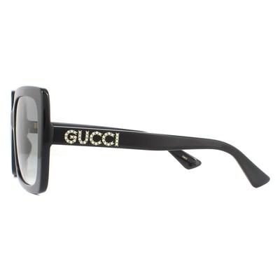 Pre-owned Gucci Sunglasses Gg0418s 001 Black Gray Gradient