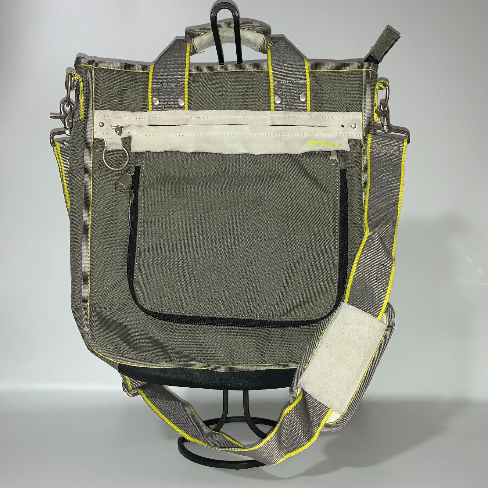 Diesel Spare Parts Large Multi Pockets Canvas Messenger Bag Diesel Spare Parts Large Multi Pockets Canvas Messenger Bag
