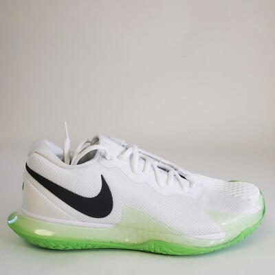 Nike Zoom Vapor Cage 4 Rafa White Black Green Shoes DD1579-105 US Men's Size 7.5