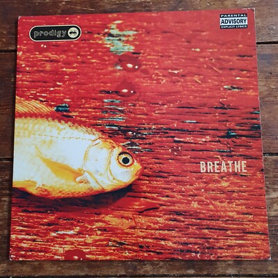 The Prodigy, Breathe, UK 12'' 4 track EP 33rm vinyl, XL 1996, pro cleaned, EX/EX-
