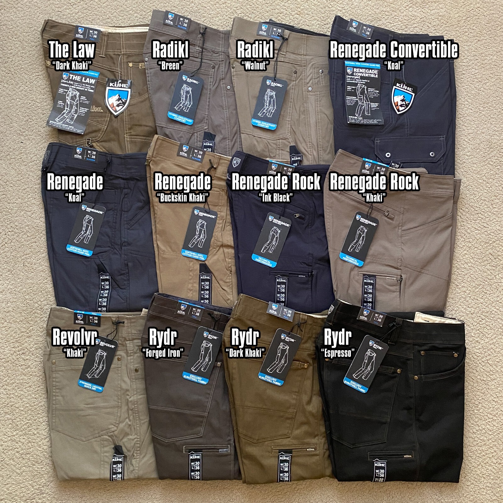 KUHL Pants Radikl Revolvr Rydr Renegade Convertible Rock