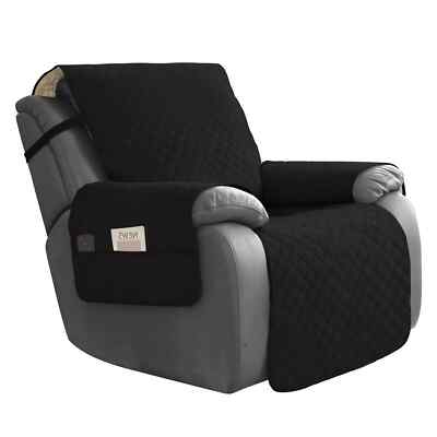 Easy-Going Waterproof Oversized Recliner Chair Sofa Small-XL, Black/Beige