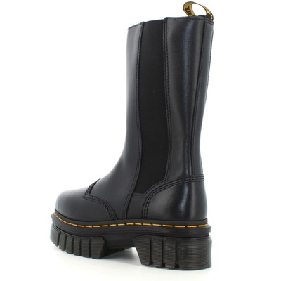 Pre-owned Dr. Martens A23us Women's Ankle Boot With Platform 30966001 Audrick Chelsea Tall In Black