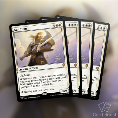 MTG Magic x4 Sun Titan 0157 Commander Bloomburrow BLC Playset