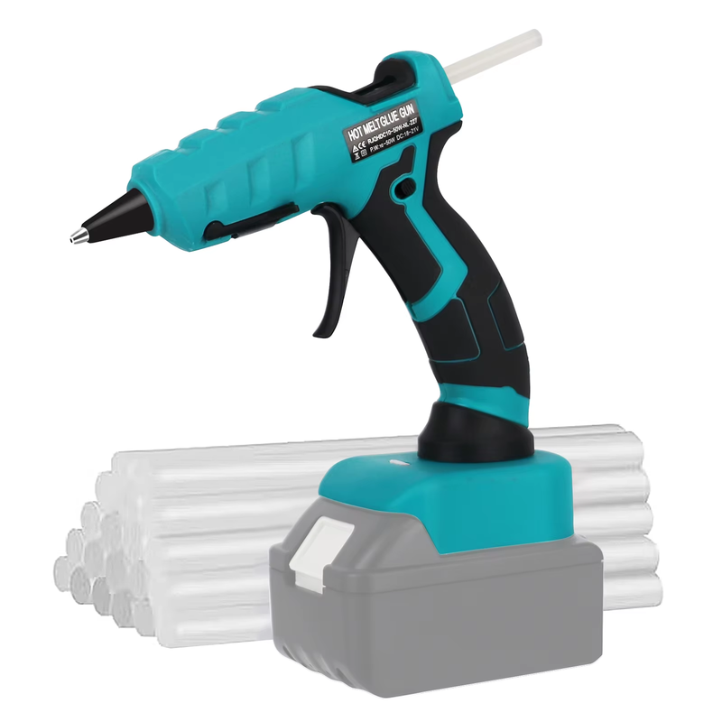 50W Cordless Hot Glue Gun for Makita 18V Battery with 30pcs 7mm Sticks 30s Quick