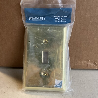 Brainerd 6 Pk Single Wall Switch #64396  Steel/brass Color