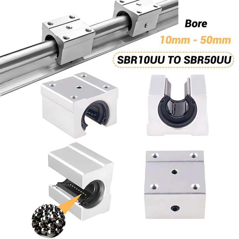 Sbr10uu-50uu Aluminium Offenes Lineares Bewegungslager Schiebe FÃ¼R Linearschiene