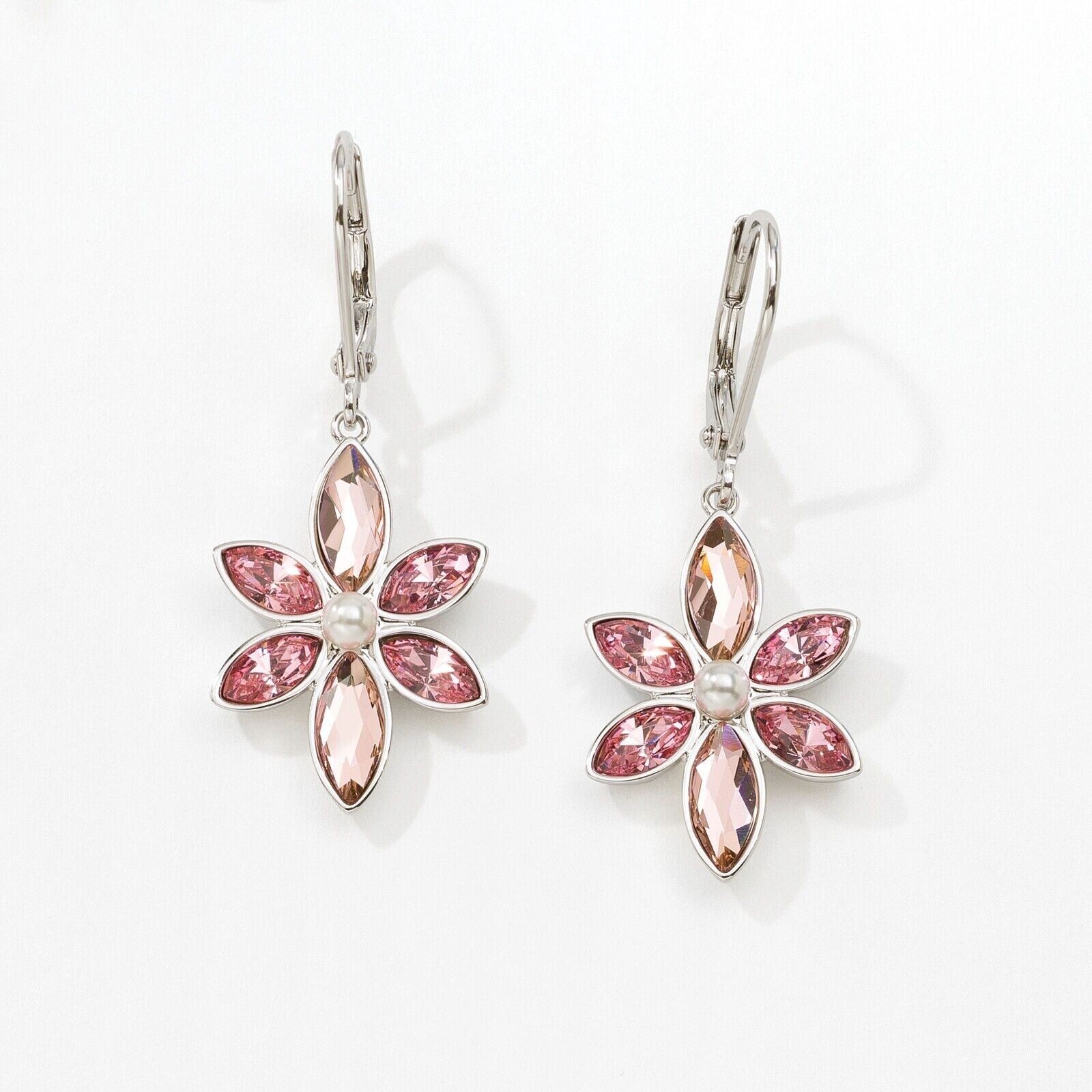 Touchstone Crystal by Swarovski BLUSH BOUQUET Earrings Rose