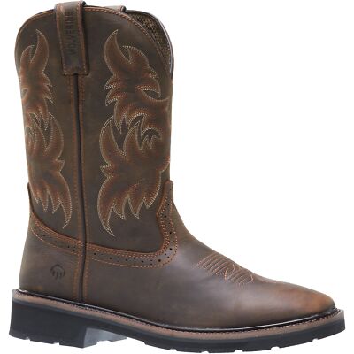 Wolverine Men Rancher Square-Toe Steel-Toe Wellington Work Boots Leather