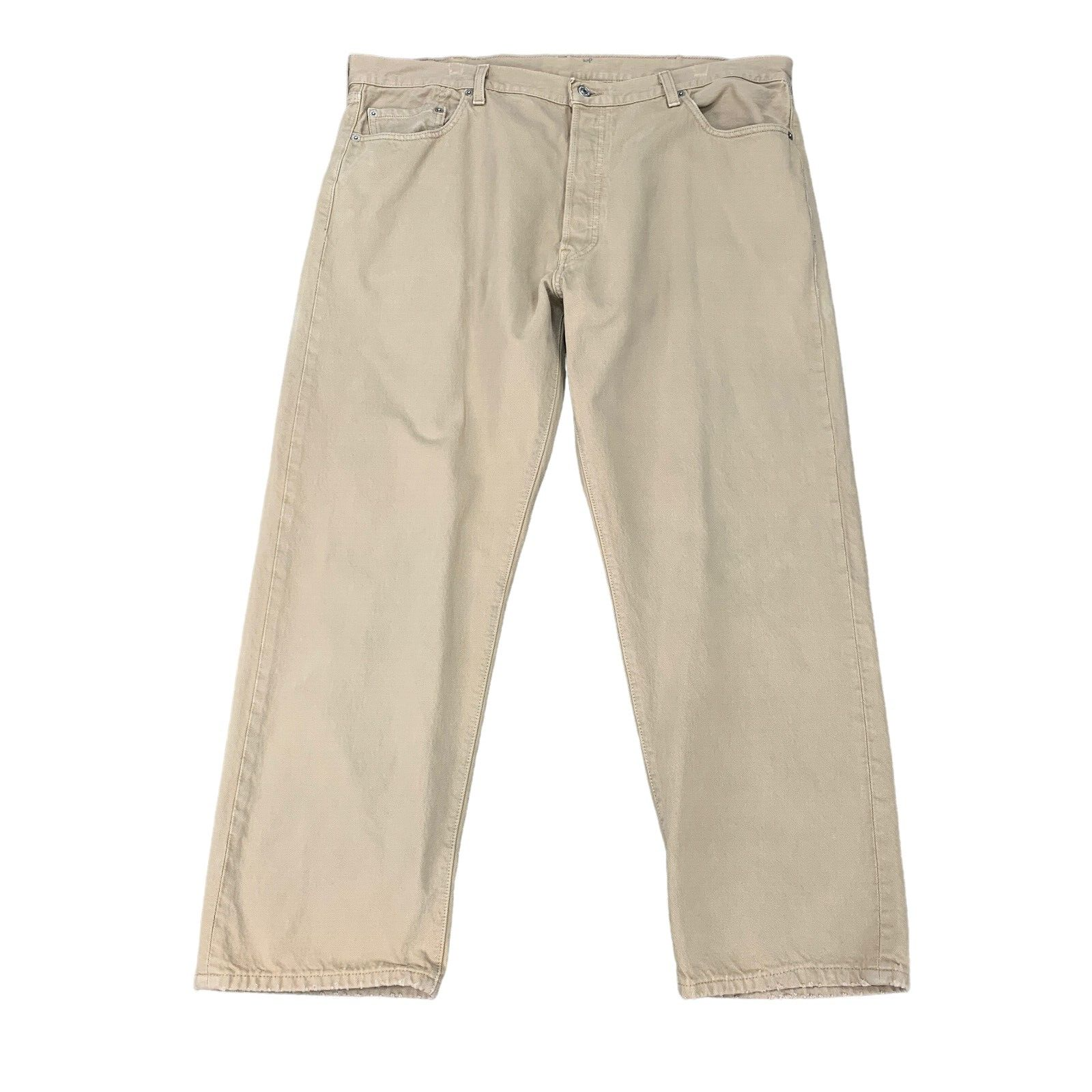 Vintage Levis 501XX Jeans Mens 42x30 Tan Cotton Button Fly