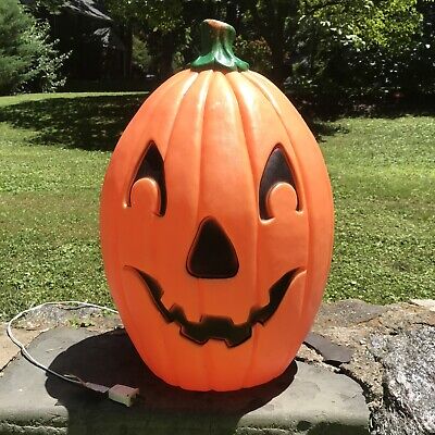 Blow Mold Halloween Pumpkin Don Featherstone Union Products 22" Tested/Working