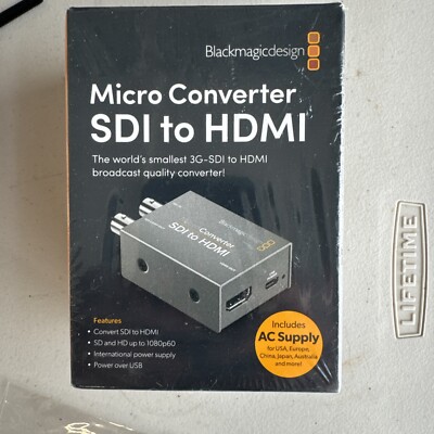Blackmagic Design Micro Converter HDMI to SDI 3G w/Power Supply BRAND NEW SEALED