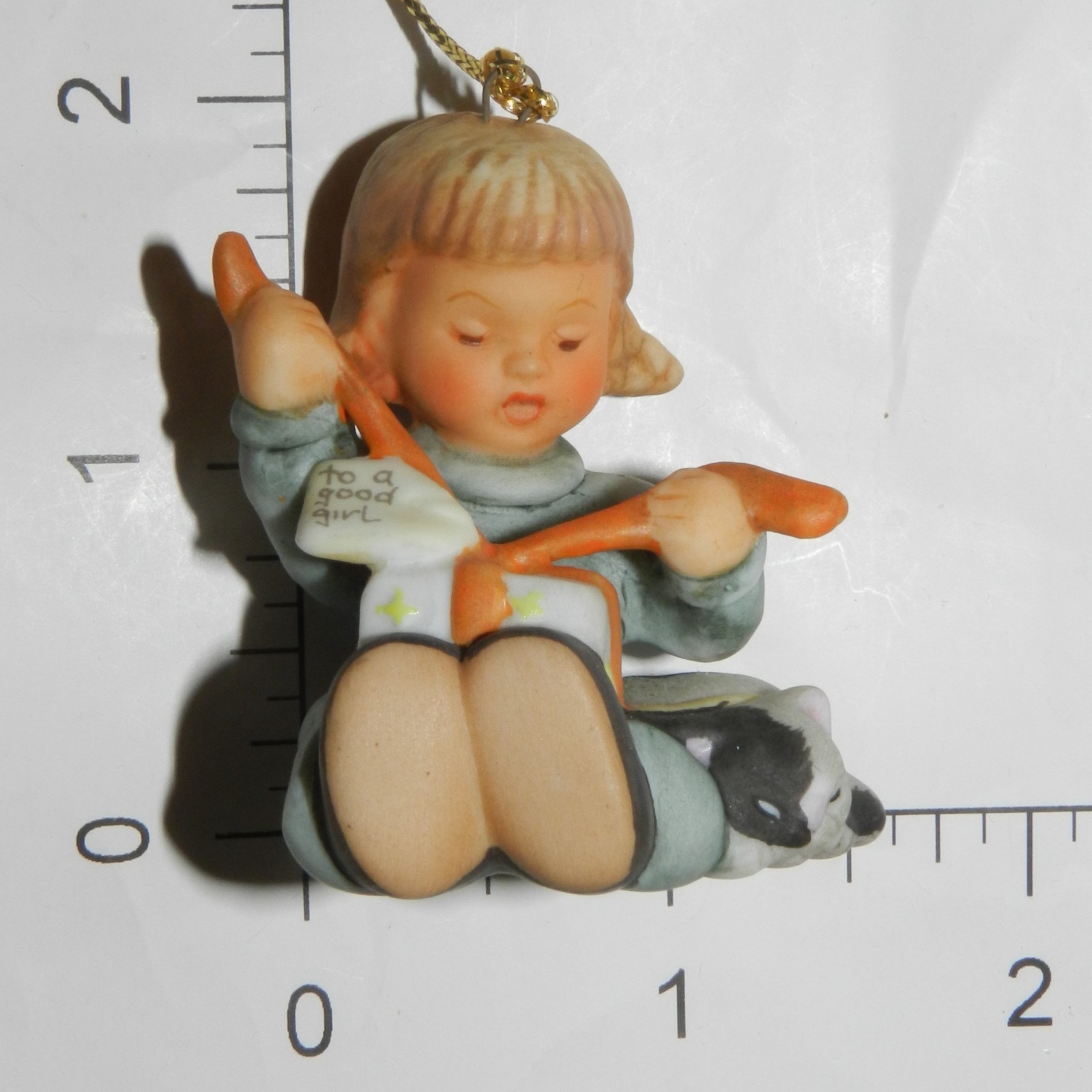 Hummel Christmas Ornaments BERTA HUMMEL 1997 Pets cat dog lot of 3 PRE-owned