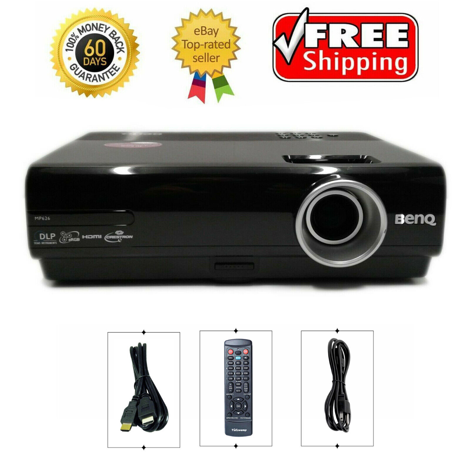 BenQ MP626 DLP Projector 2700 ANSI HD 1080p Cinema Gaming BenQ MP626 DLP Projector 2700 ANSI HD 1080p Cinema Gaming