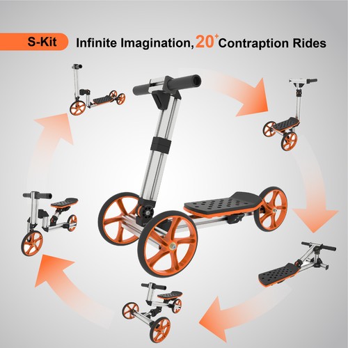 Versatile Constructible Kit - 20 in 1 Kids Balance Bike Non-Pedal Toys 2-4 Years