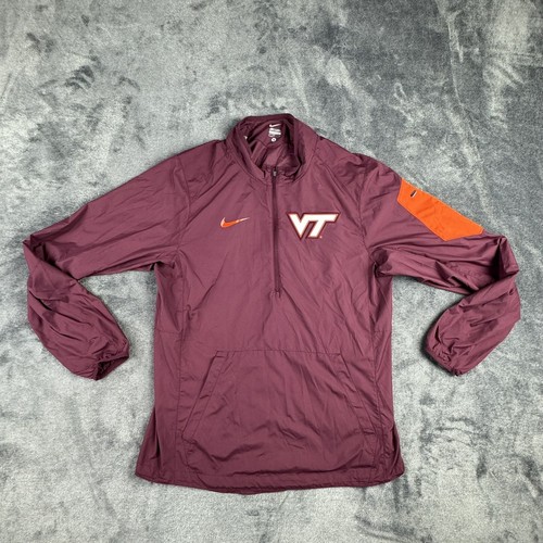 Virginia Tech Hokies Mens Nike Windbreaker Jacket 1/2 Zip