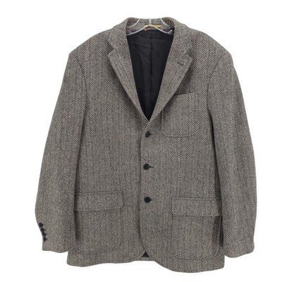 RUGBY RALPH LAUREN 100% Wool Herringbone Blazer Jacket 42R - SMALL FLAW!