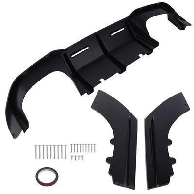 3pcs MTC Style Rear Bumper Diffuser For BMW 2 Series F87 M2 2015-ON Gloss Black