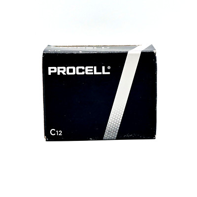 Duracell Procell C12 Batteries, 12 Batteries PC1400 1.5v Size C - EXP March 2027