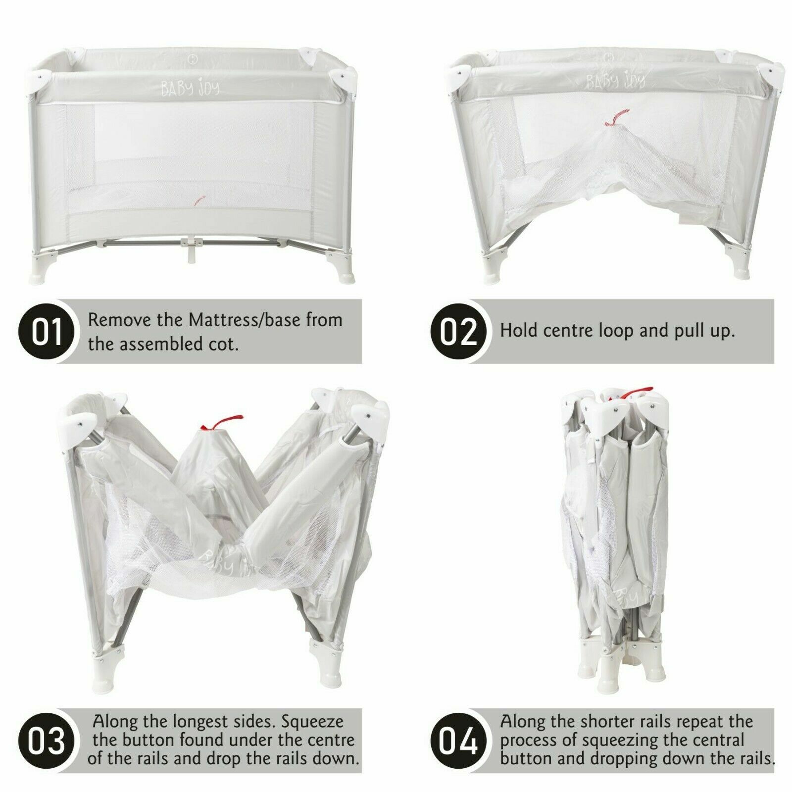 baby joy travel cot mattress