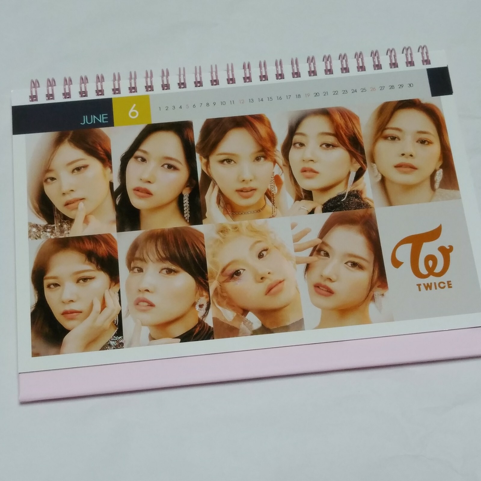 Twice 2023 Calendar Twice Photo Desk Calendar 2022 2023 Calender Pink + Sticker Momo Sana Tzuyu  Mina