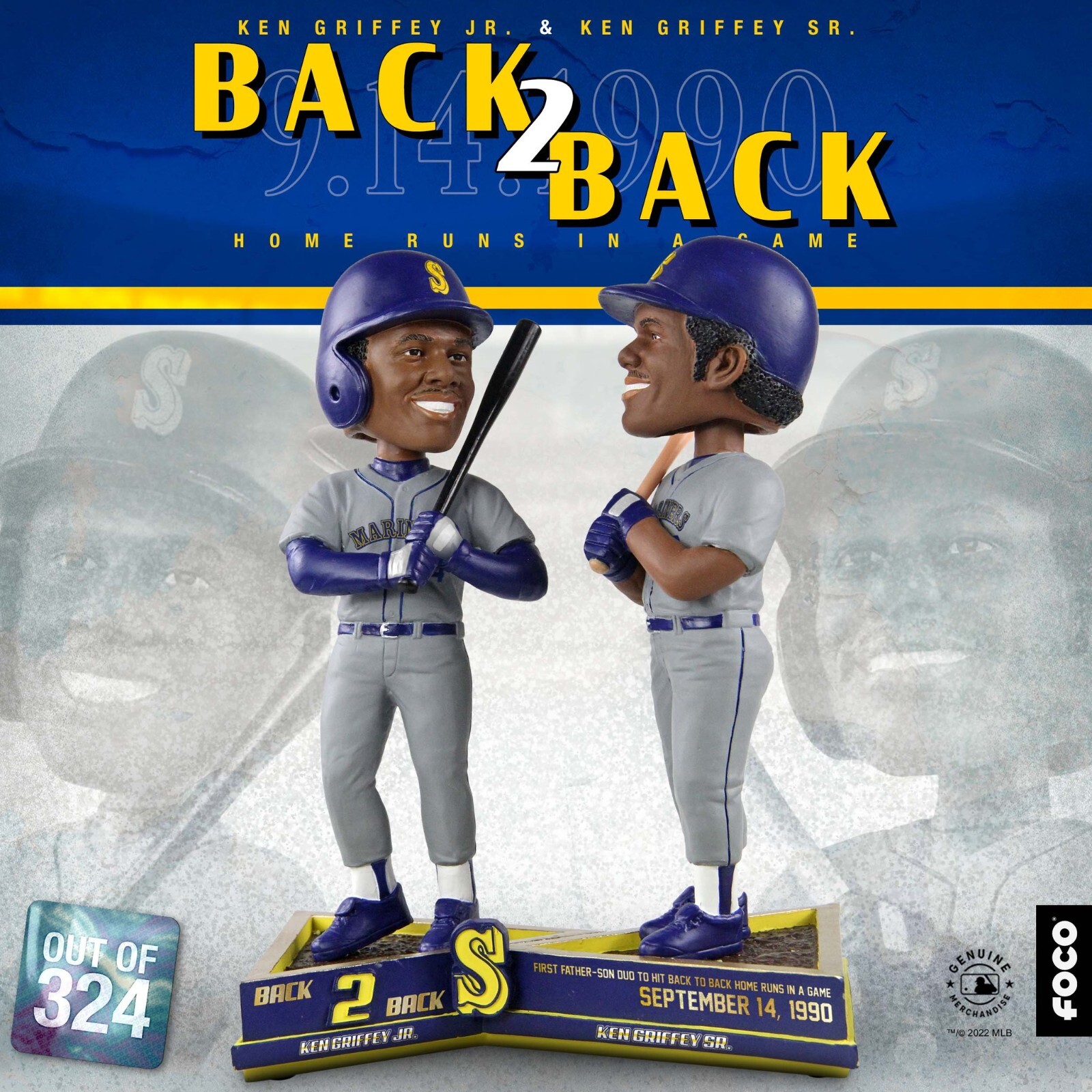 Seattle Mariners KEN GRIFFEY JR. & SR. 