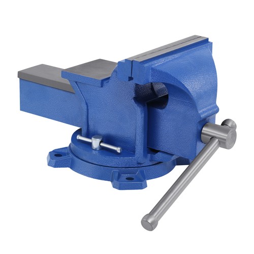 6" Heavy Duty Bench Vise with Anvil Swivel Locking Base Table Top Clamp Vise